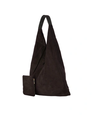 მუქი ყავისფერი ჩანთა (ჰობოს სტილი) | ახალი - 1