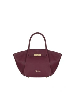 Genuine leather handbag in burgundy for an elegant everyday style | NEW