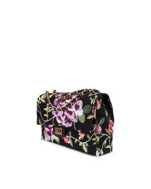Elegant women's handbag with embroidered flowers | Bags | Dika.bg - 1 Elegant women's handbag with embroidered flowers | Bags - 1
