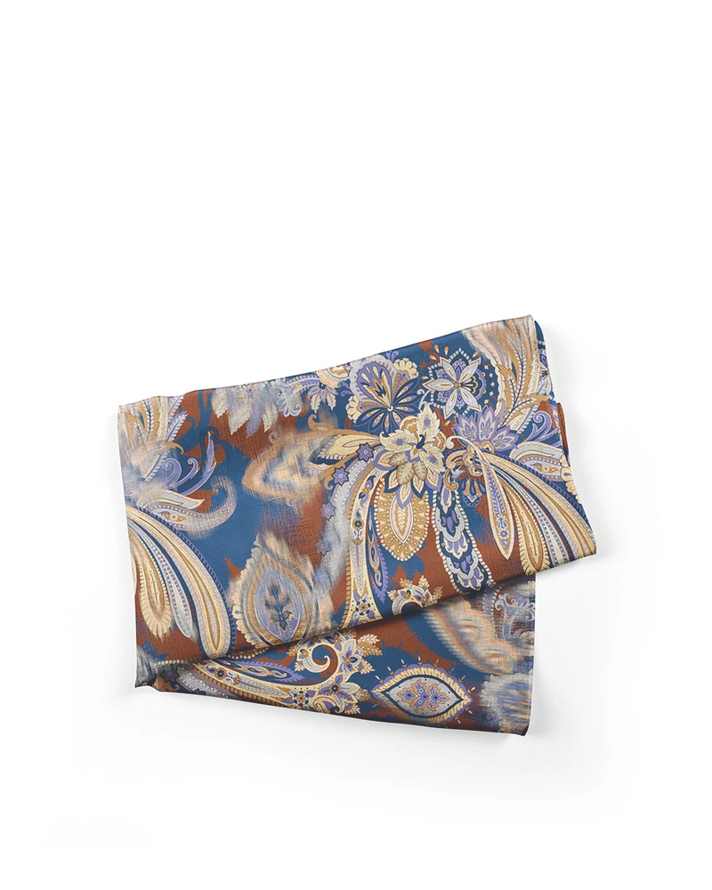 Eșarfă cu motive indiene, din amestec de lână | NOUTATI | Dikastore.ro Eșarfă cu motive indiene, din amestec de lână | NOUTATI