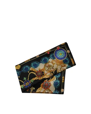 Копринен шал с розети и стилизирани мотиви | Чанти - 2