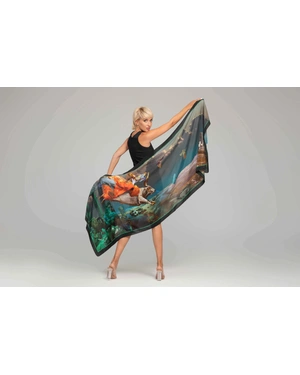 Art scarf „Zeus, Europe and Orpheus“ | | Dika.bg - 4 Art scarf „Zeus, Europe and Orpheus“ | - 4