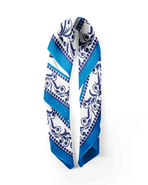 Square scarf with stylized motif | Scarfs | Dikastore.ro - 1 Square scarf with stylized motif | Scarfs - 1