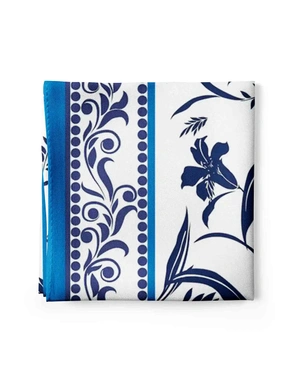 Square scarf with stylized motif | Scarfs | Dikastore.ro - 2 Square scarf with stylized motif | Scarfs - 2