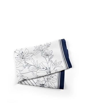 Šal sa stilizovanim cvetno-geometrijskim elementima u beloj i crnoj boji | Šalovi | Dika.rs Šal sa stilizovanim cvetno-geometrijskim elementima u beloj i crnoj boji | Šalovi