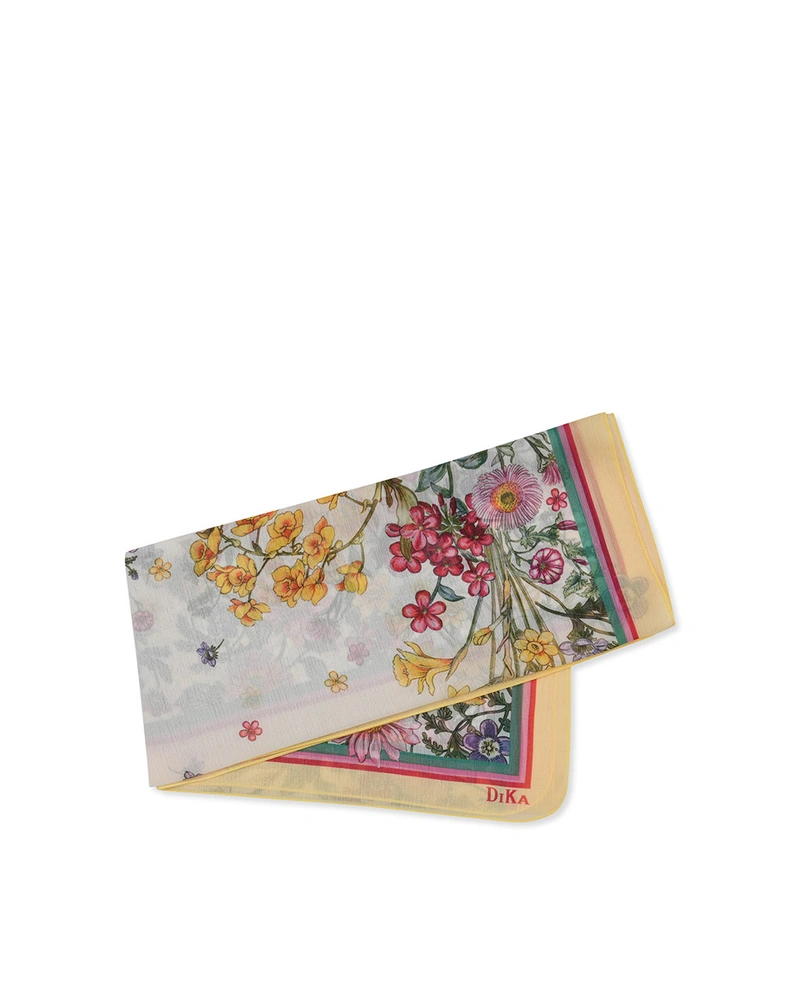 Chiffon scarf with a spring floral print | Scarfs