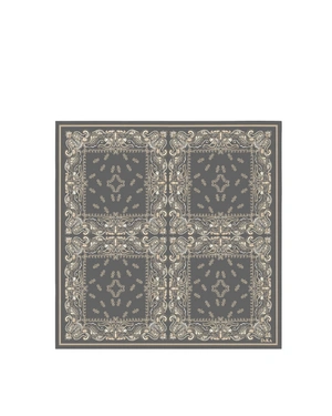 Women's scarf made from recycled polyester with a modern black-toned pattern | Scarfs - 2