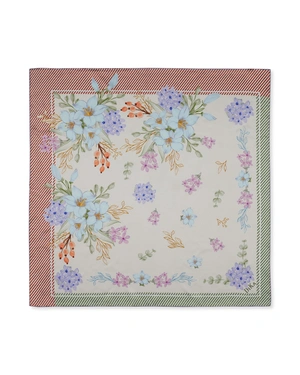 Silk scarf with a floral print in pastel colors | NEW | Dika.ge - 2 Silk scarf with a floral print in pastel colors | NEW - 2