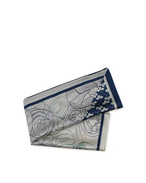 Silk scarf with a contrasting geometric-floral print | Scarfs | Dika.rs Silk scarf with a contrasting geometric-floral print | Scarfs