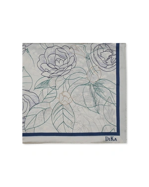 Silk scarf with a contrasting geometric-floral print | Scarfs | Dika.rs - 1 Silk scarf with a contrasting geometric-floral print | Scarfs - 1