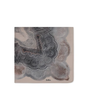 კვადრატული შარფი სტილიზებული აკვარელის პეისლის პრინტით | დედამიწის ფერები - 1