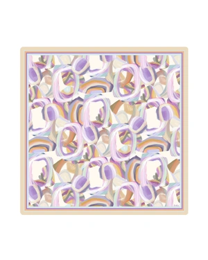 Ефирен голям шал със стилизирани мотиви в пастелни тономе | Шалове - 1