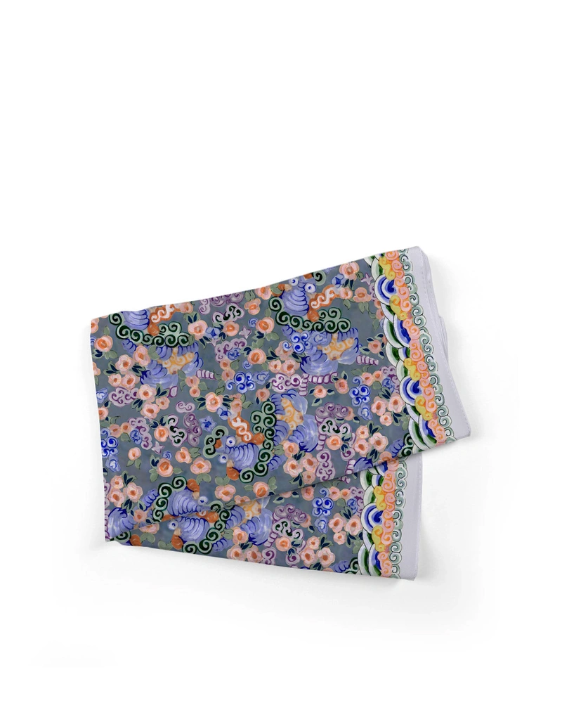 Ефирно фишу с арт мотиви в пастелни летни тонове | НОВО