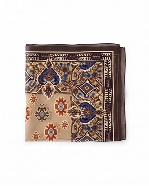 Foulard femme en polyester recyclé avec imprimé d'inspiration indienne | Foulards - 3
