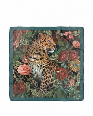 Foulard carré en mousseline de polyester recyclé dans des tons beiges | Foulards - 5