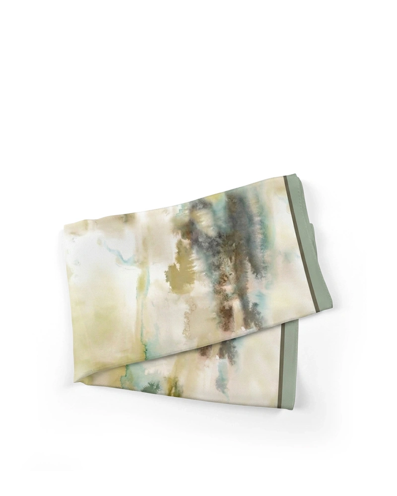 Продълговат шифонен шал с акварелен батик мотив | Шалове