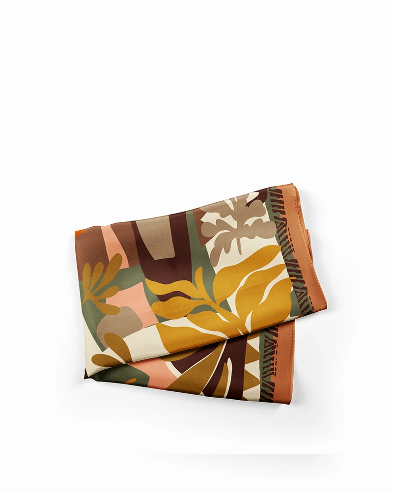 Foulard carré femme en 100 % viscose avec imprimé | Foulards
