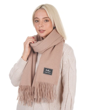 Ecru scarf made of 100% wool | Scarfs and Hats | Dika.bg - 3 Ecru scarf made of 100% wool | Scarfs and Hats - 3