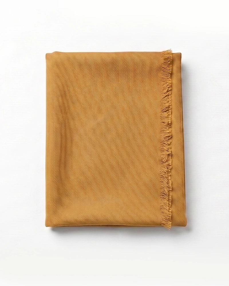 Luxurious wool and silk scarf in mustard | Scarfs | Dika.bg Luxurious wool and silk scarf in mustard | Scarfs