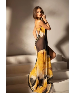 პარეო შარფი, ყვავილების ორნამენტებით | შარფები - 4