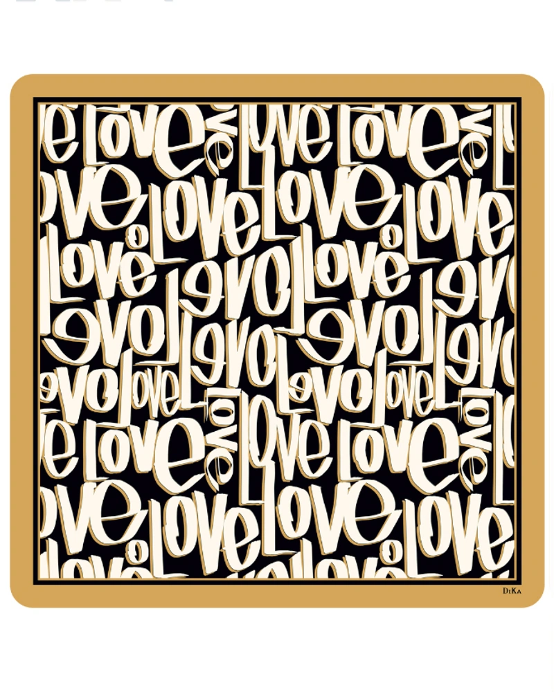 Eșarfă print cu inscripția Love | Esarfe