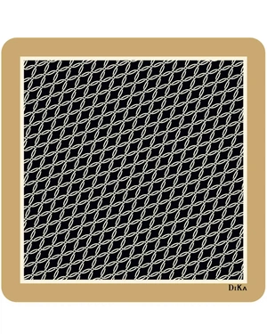 Square scarf with a stylized ring pattern | Scarfs - 3