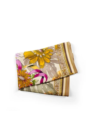 შარფი ტროპიკული ყვავილებით მიწიერ ფერებში | შარფები | Dika.ge შარფი ტროპიკული ყვავილებით მიწიერ ფერებში | შარფები