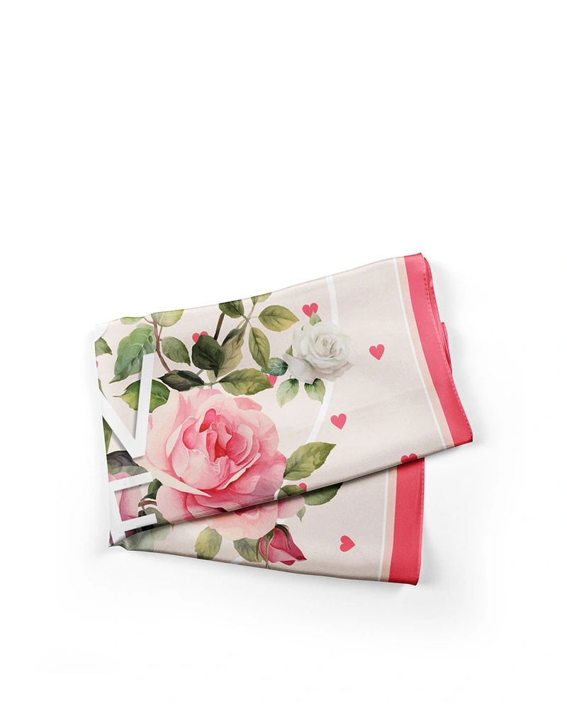 Valentine’s Collection scarf - Roses and Love | Scarfs | Dikastore.ro Valentine’s Collection scarf - Roses and Love | Scarfs