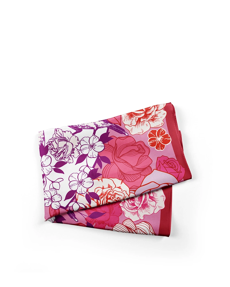 ვალენტინობის კოლექციის შარფი - ვარდები და ჩიტები | ახალი