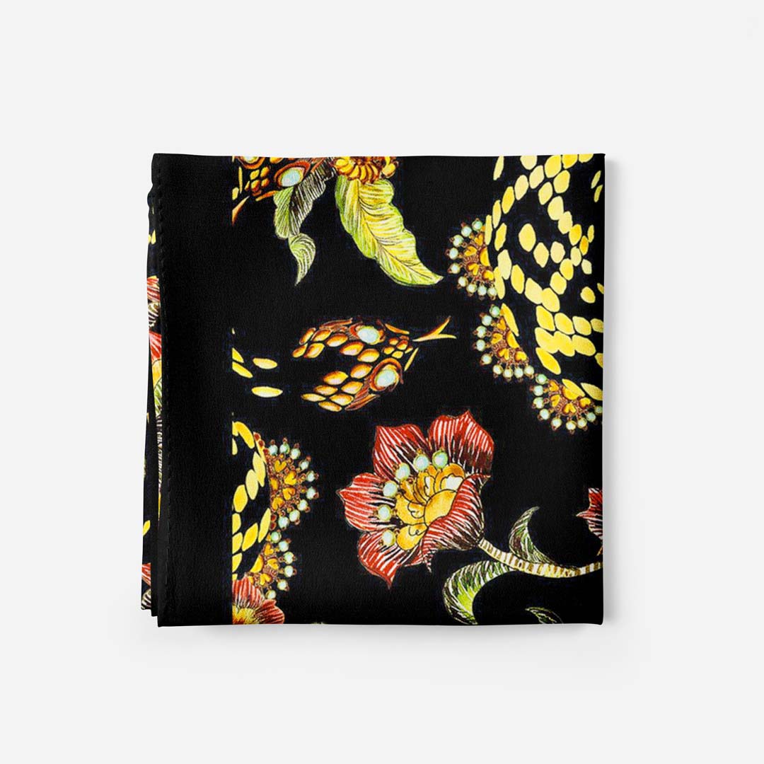 Rectangular Scarf from the Capsule Collection Year of the Snake | Scarfs and accessories | Dika.bg - 2 Rectangular Scarf from the Capsule Collection Year of the Snake | Scarfs and accessories - 2