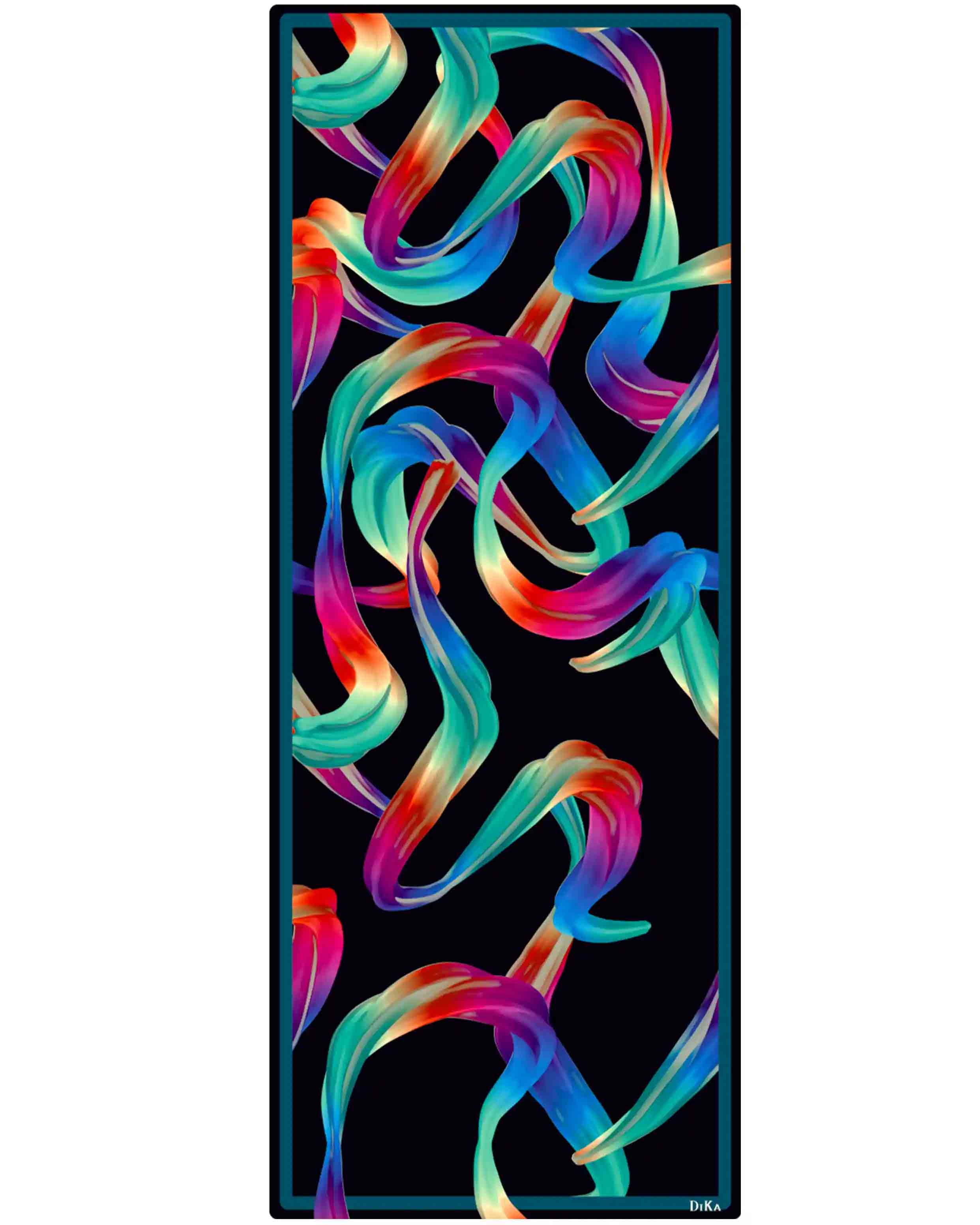 Scarf with a stylized multicolored print | Scarfs and accessories | Dika.bg - 3 Scarf with a stylized multicolored print | Scarfs and accessories - 3