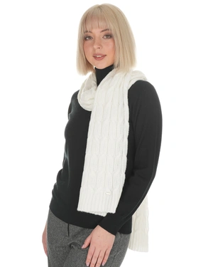 Écharpe écrue en mélange de laine à maille texturée | Foulards | Dika.com - 1 Écharpe écrue en mélange de laine à maille texturée | Foulards - 1