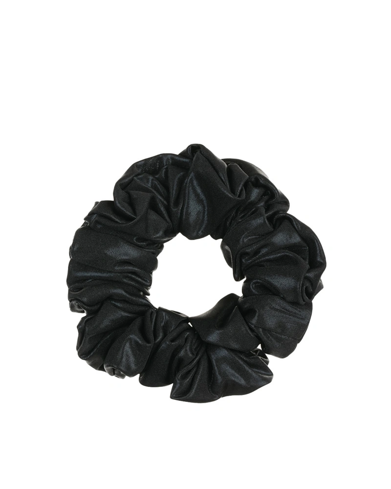 Scrunchie negru strălucitor | ACCESORII DE VARĂ