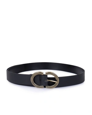 Leather belt with gold buckle | All accessories