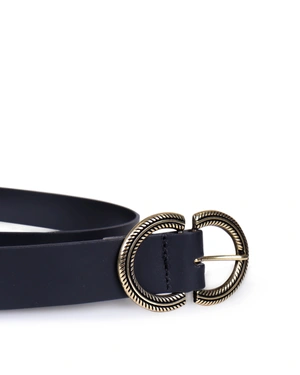 Leather belt with gold buckle | All accessories - 1