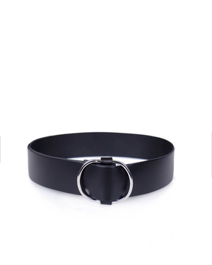 Leather belt with silver buckle | | Dika.bg Leather belt with silver buckle |