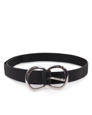 Leather belt with double silver buckle | Belts | Dika.bg Leather belt with double silver buckle | Belts