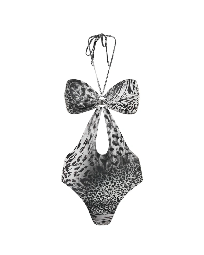 Цял бански с животински принт и ефектни странични изрязвания | КОЛЕКЦИЯ ЛЯТО