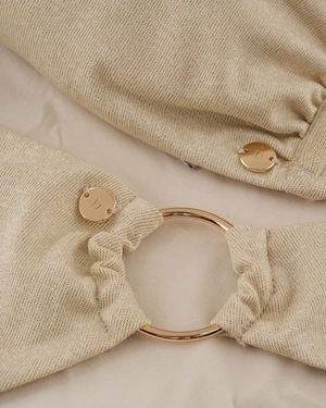 Light gold lurex bikini, two-piece | SUMMER COLLECTION | Dikastore.ro - 2 Light gold lurex bikini, two-piece | SUMMER COLLECTION - 2