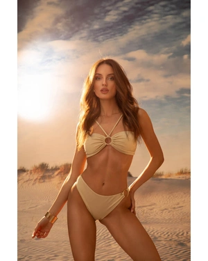 Light gold lurex bikini, two-piece | SUMMER COLLECTION | Dikastore.ro - 3 Light gold lurex bikini, two-piece | SUMMER COLLECTION - 3