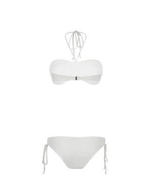White bikini with silver threads, two-piece | Beach collection - 1