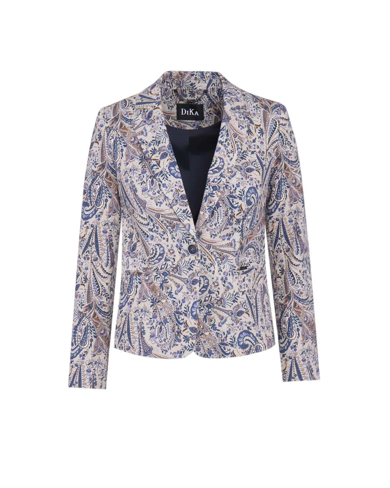 A jacket with a delicate paisley print | 