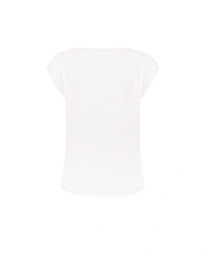 Airy summer blouse with short sleeves and V-neck | Blouses and Shirts - 1