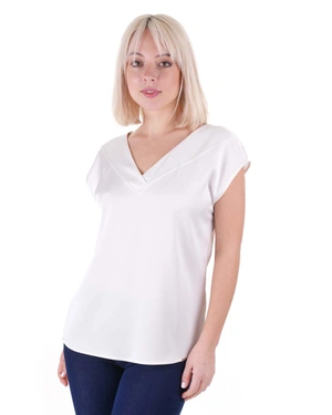 Airy summer blouse with short sleeves and V-neck | Blouses and Shirts - 3