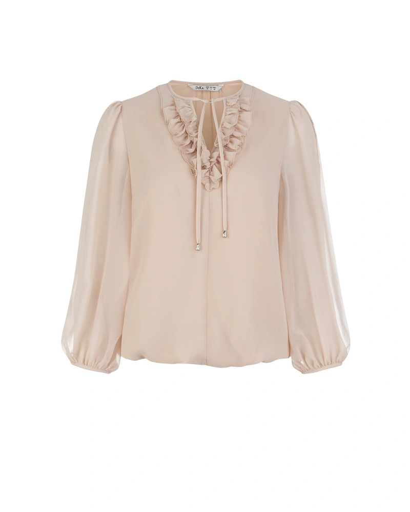 Airy women's blouse in a light beige shade | Blouses