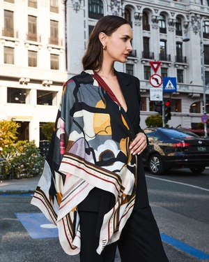 Šal od mešavine angore u zemljanim tonovima | Šalovi - 7