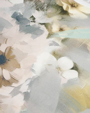 Autumn blouse made of 100% viscose, with an abstract pattern in pastel tones |  - 2