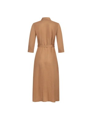 Autumn shirt dress in mustard color | COLLECTION - 6