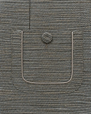 Beige and brown women's dress in FSC-certified rayon with linen and a metallic finish | Dresses - 4