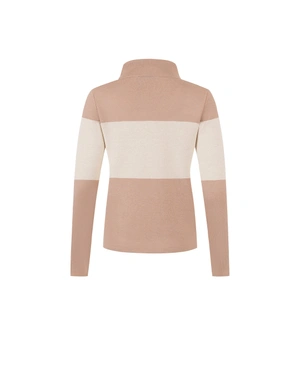 Beige fine-knit top from capsule collection leisurewear | Pulls - 1